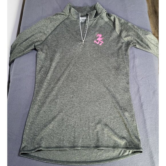 BAW Athletic Running 1/4 Zip Long Sleeve Shirt Top Women's SZ Small Gray XT425H - Picture 4 of 9